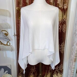 Vintage White Knit Poncho